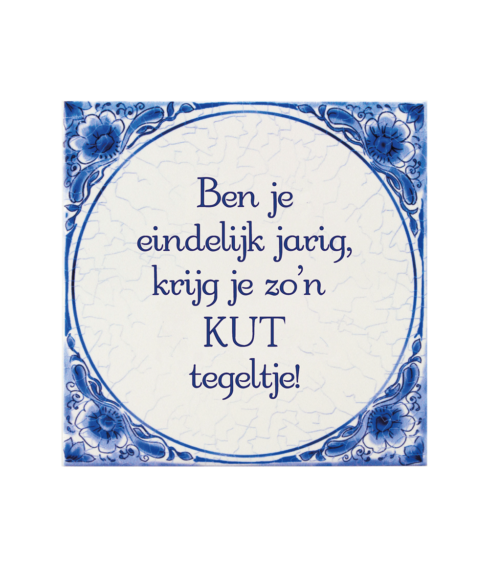 Delfts Blauw Tegel Kut Tegeltje 14,5cm