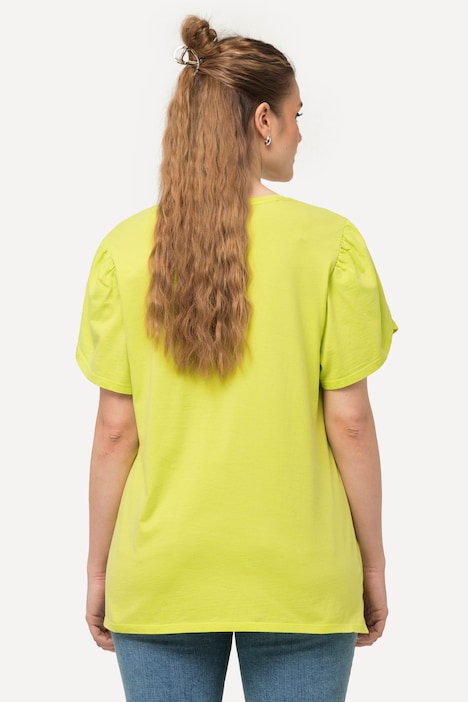 T-Shirt, cold dyed, A-Linie, Rundhals, Halbarm