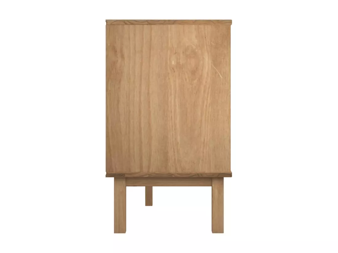 Commode OTTA marron et blanc 111x43x73,5 cm bois de pin massif