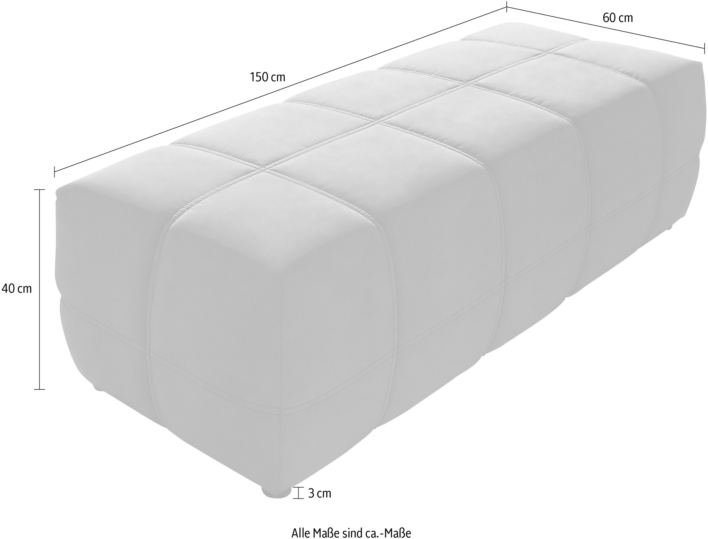 DOMO collection Hocker »Brandon« grosse Ausführung passend zu 
