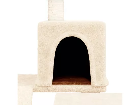 Arbre à chat avec griffoirs en sisal Crème 82 cm
