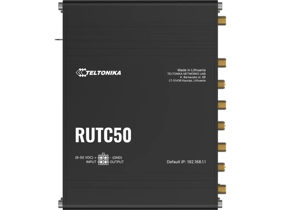 Teltonika RUTC50 - Trådløs router - Wifi 6 - 5G - DIN monterbar på skinne