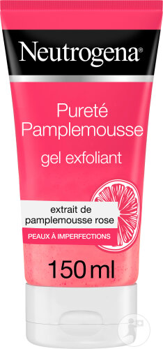 Neutrogena Pureté Pamplemousse Rose Gel Exfoliant Peaux À Imperfections Tube 150ml