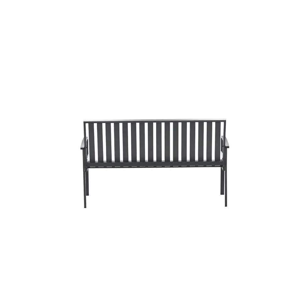 Pisa parkbank - aluminium - carbon black - valley sand