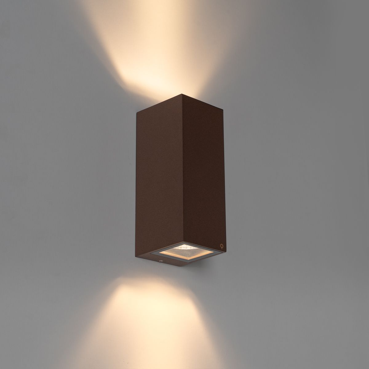 Industriële wandlamp roestbruin 2-lichts AR70 IP54 - Baleno