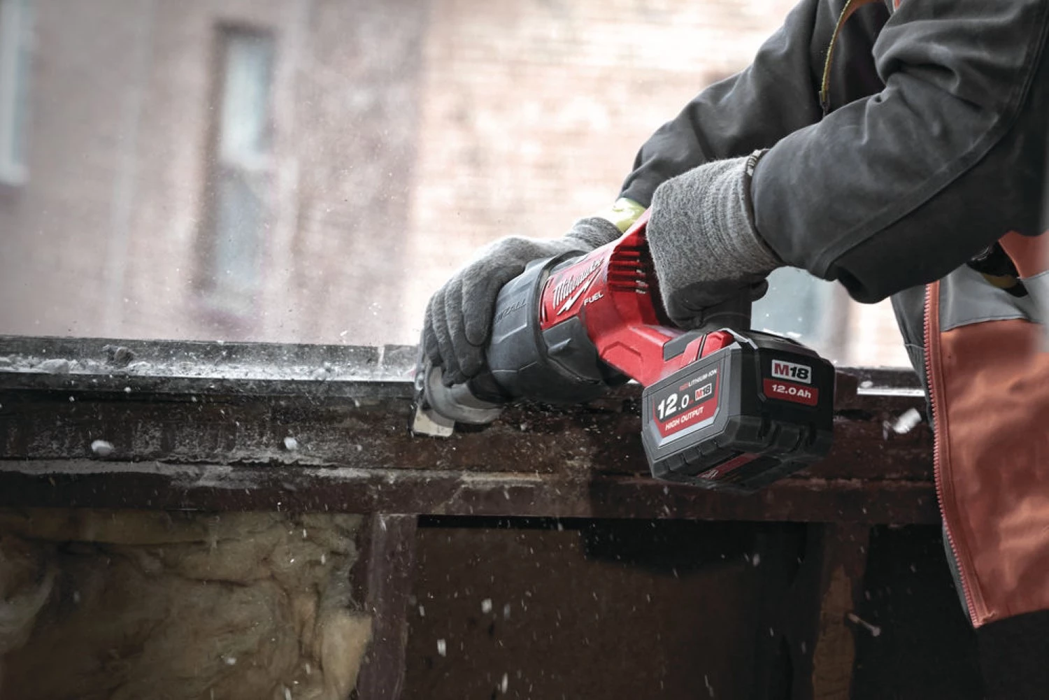 Milwaukee M18 FSX-121X Super Sawzall 18V Li-ion accu reciprozaag set (1x 12.0Ah accu) in koffer - snelwissel - koolborstelloos