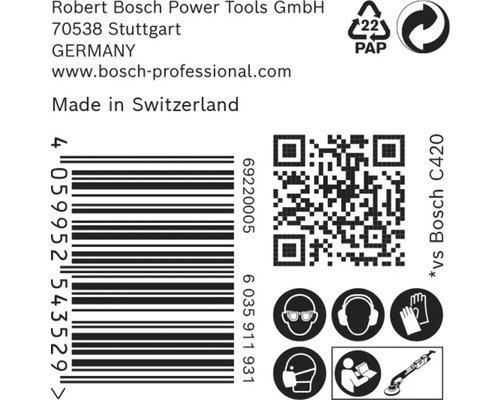 Schuurblad voor Bosch excenterschuurmachine, Ø225 mm, korrel 40, 19 gaten, 25 stuks