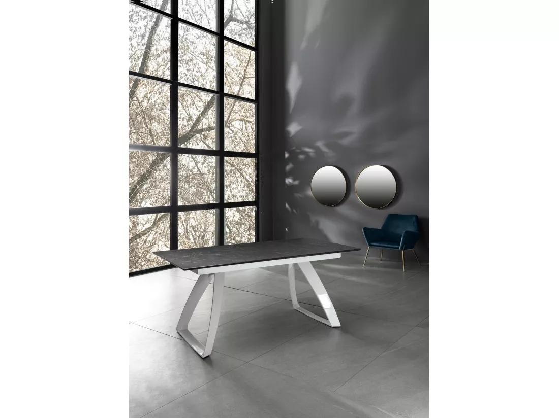 Barret Table Extensible (170/270 x 90 cm) en HPL Blanc