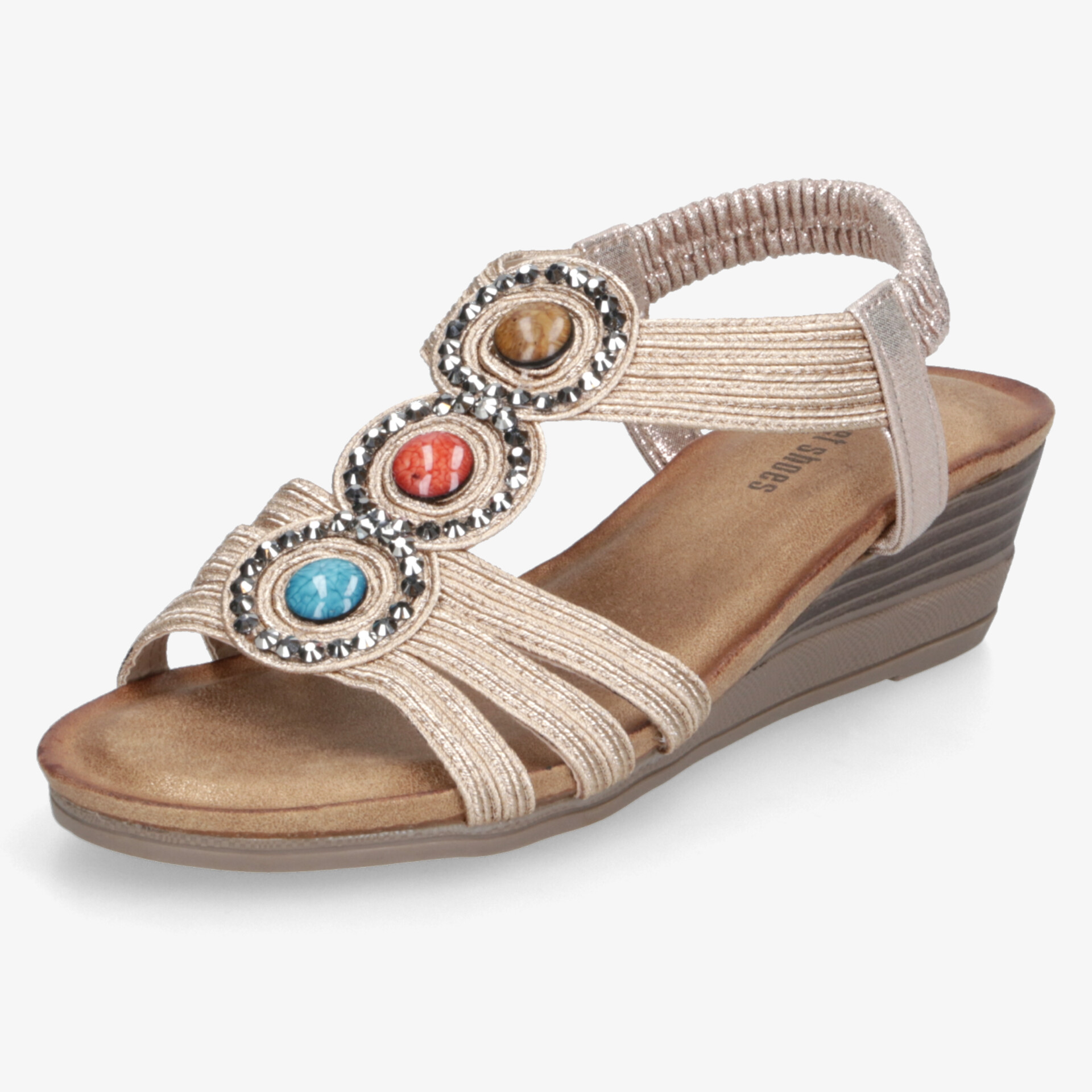 street shoes Damen Keilsandalen gold