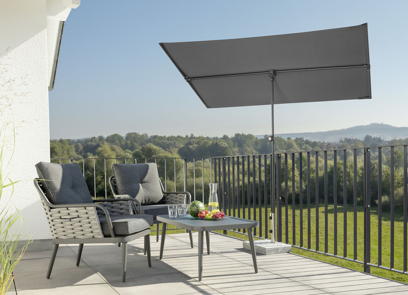 Balkonblende Avellino, ideal als Sicht- und Sonnenschutz
