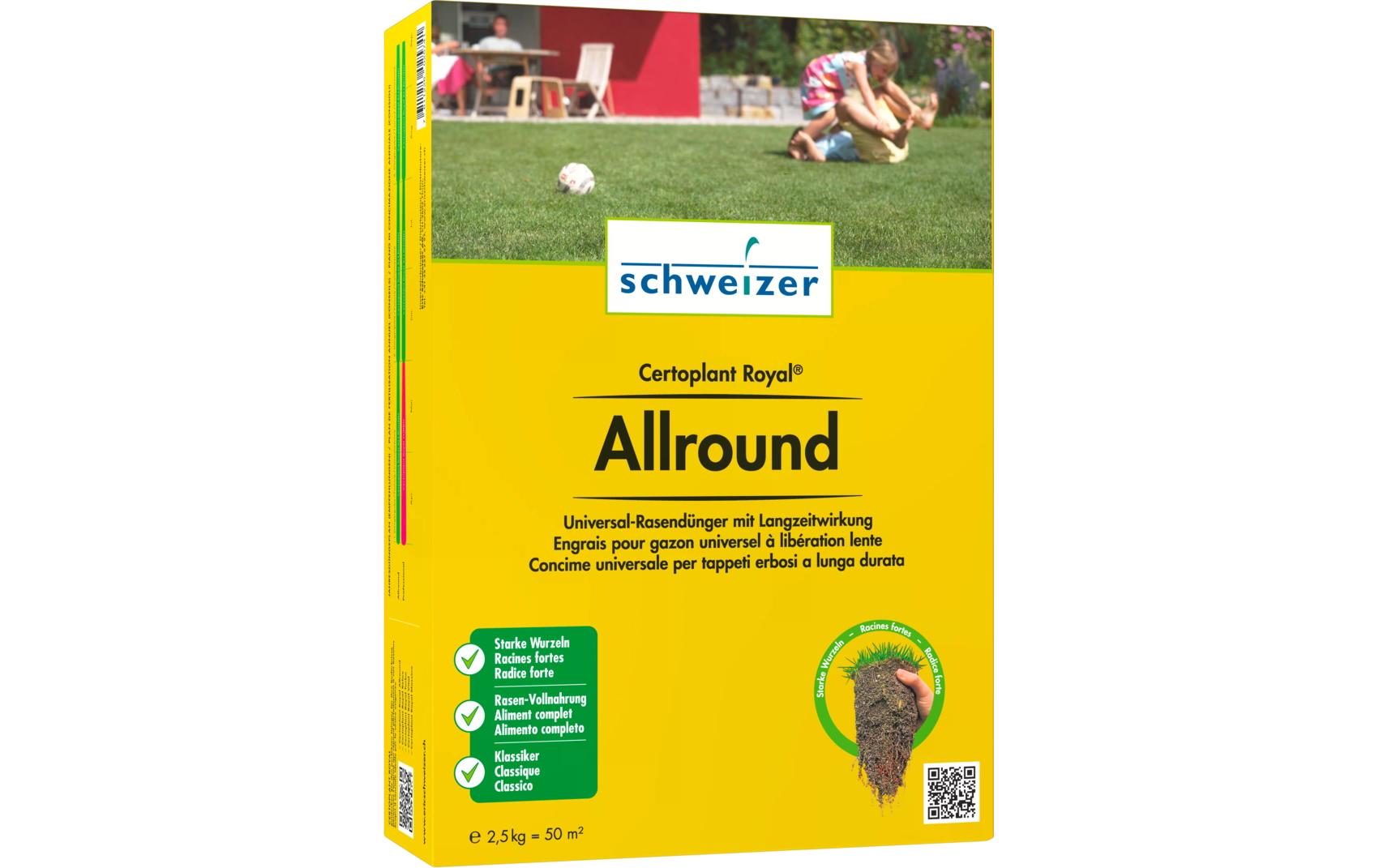 Rasendünger Certoplant Royal Allround, 2.5 kgUniversal-Rasendünger mit Langzeitwirkung