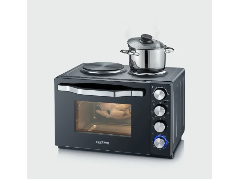 SEVERIN TO 2074 - Elektrisk ovn med varme plader - konvektion - 30 liter - 2500 W - sort