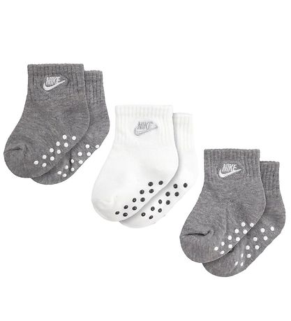 Nike Strømper - Core Futura Gripper - 3-Pak - Gr?/Hvid