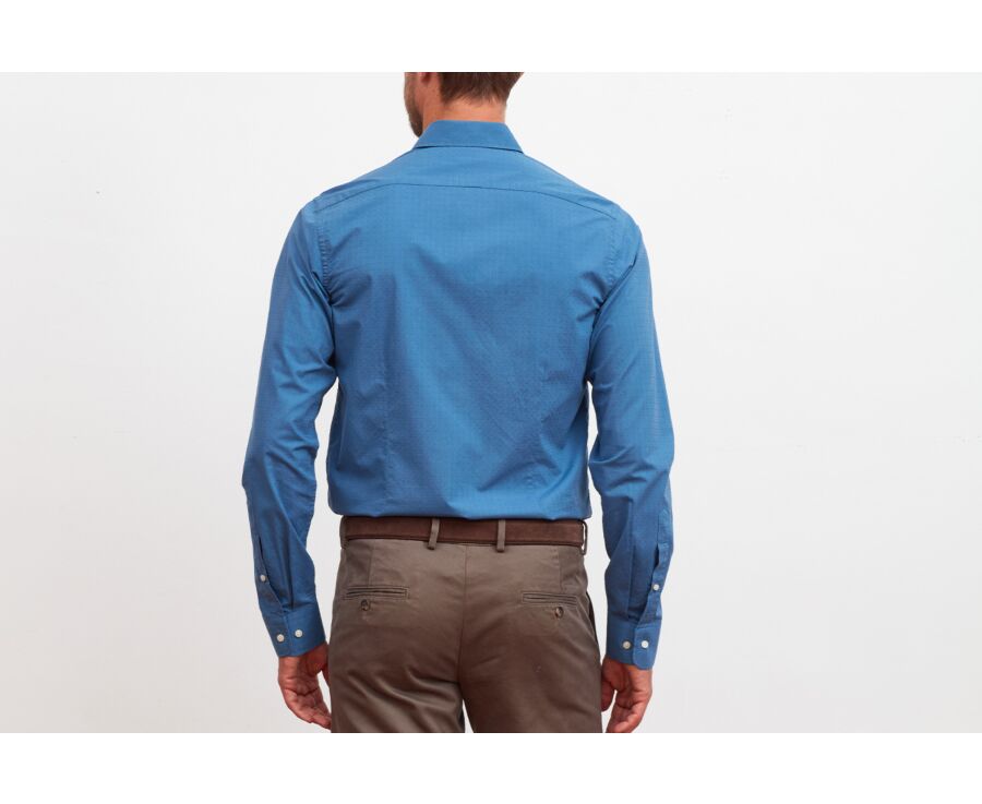 Chemise à motifs Denim clair - LAMBERTIN