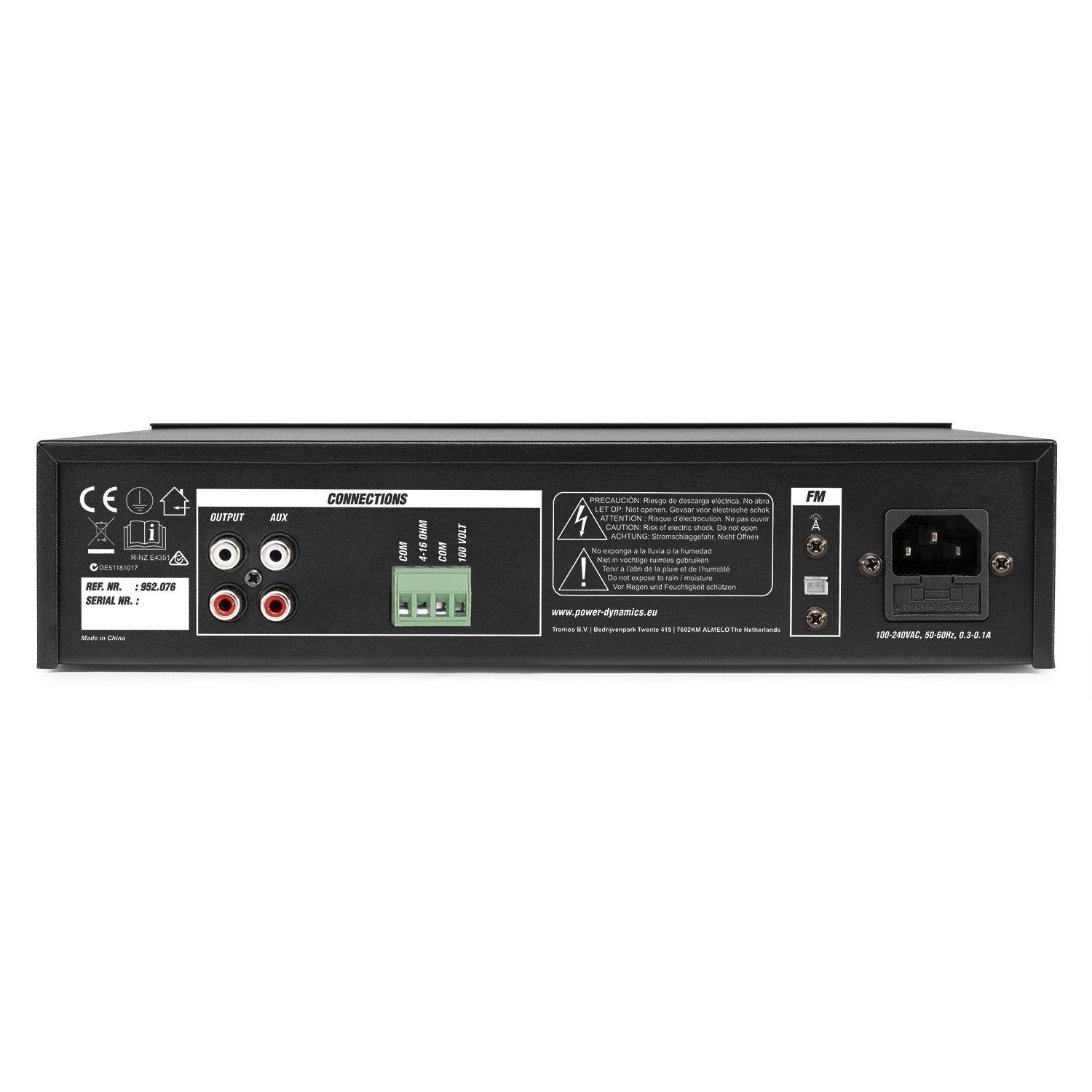 Power Dynamics PDM25 100V & 4/8/16 Ohm mono-versterker - 25 Watt
