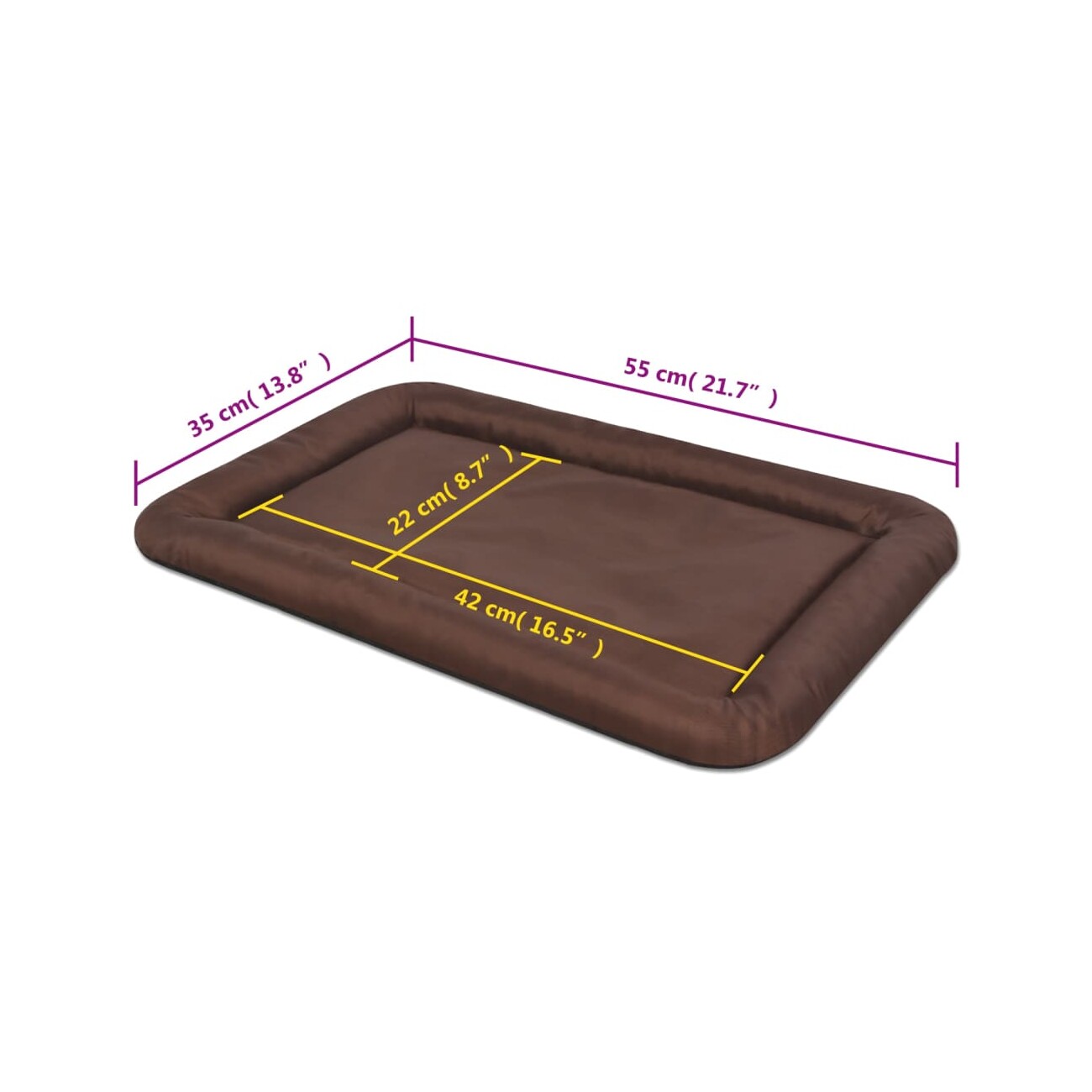 VidaXL Hundebett 35 cm, 35 cm, 0 mm
