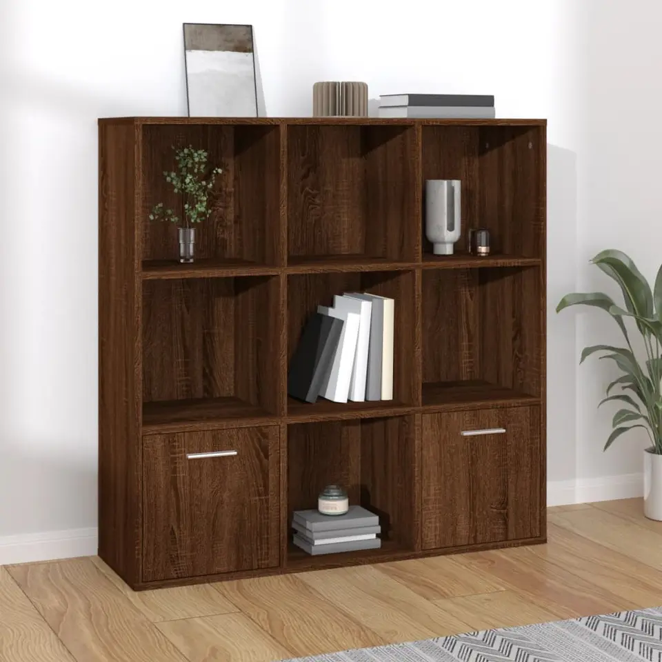 vidaXL - Boekenkast - Bruin - Bewerkt hout