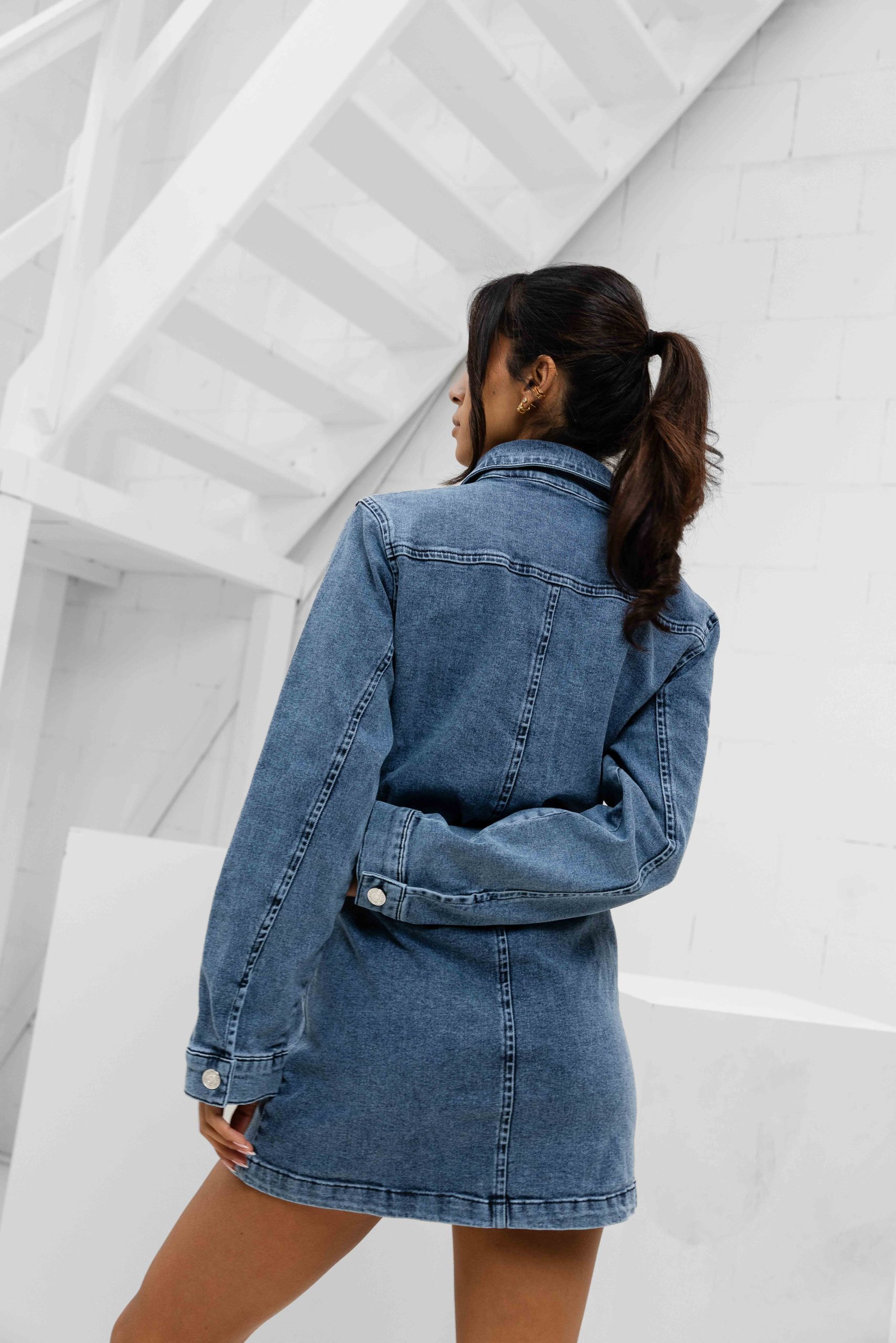 Malelions Cargo Dress Dames Denim