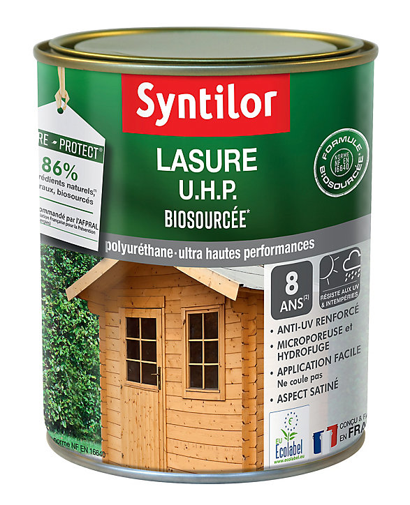 Lasure extérieure Nature Protect int/ext Syntilor 1L Satiné Chêne clair