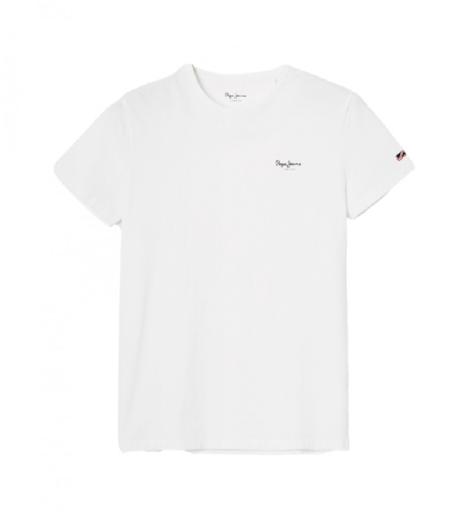 Camiseta básica original Pepe Jeans, tamanho 3, branca.