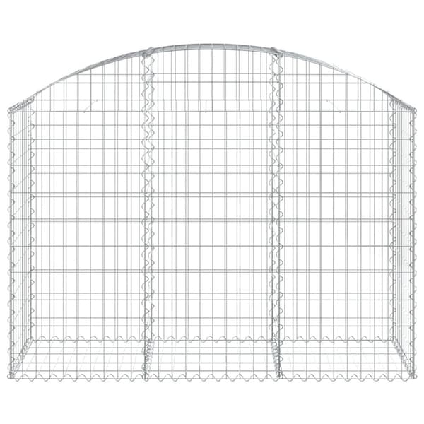 vidaXL Gabionkurv buet 150x50x100/120 cm galvanisert jern