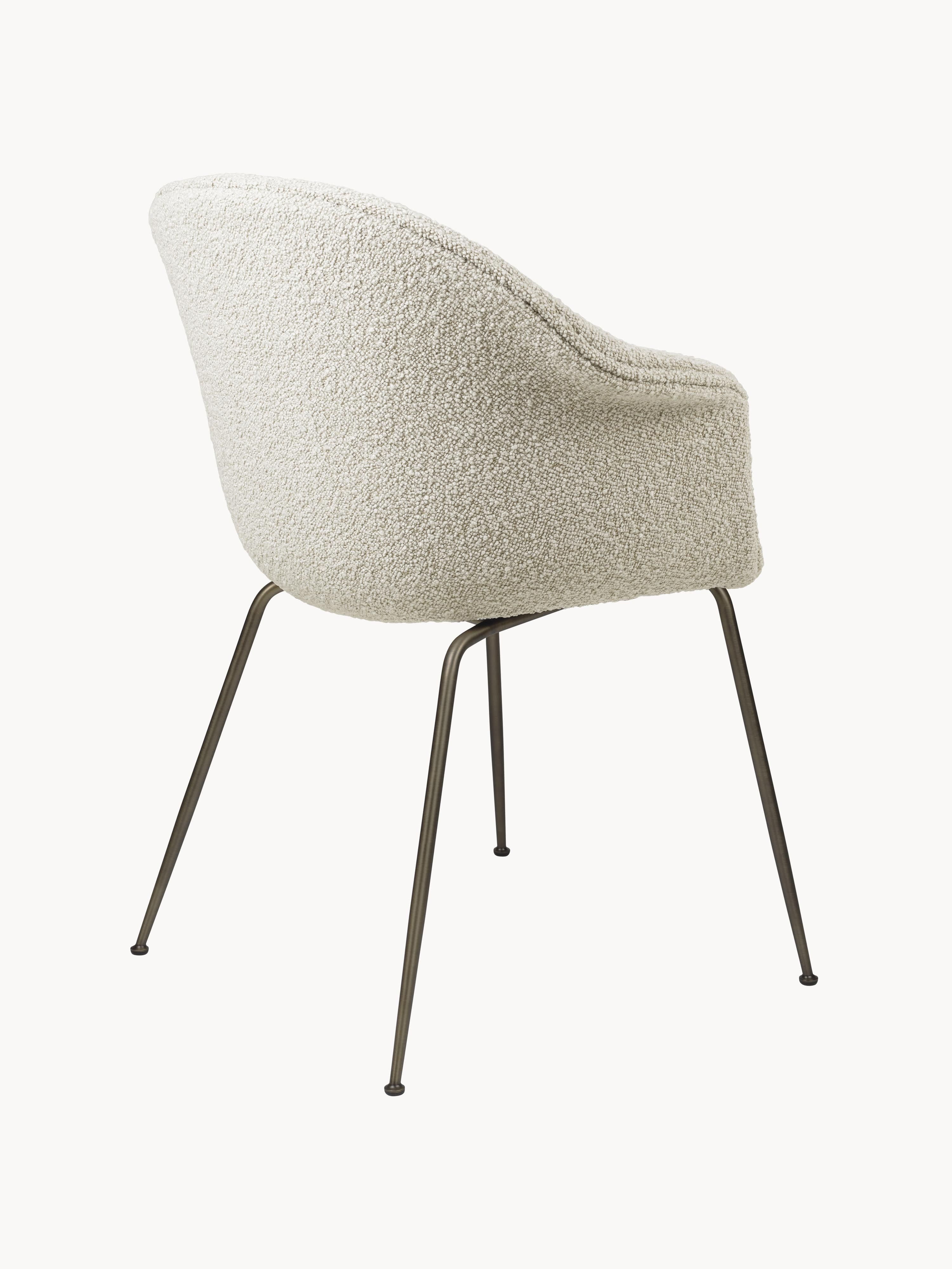 Armstoel Bat van bouclé