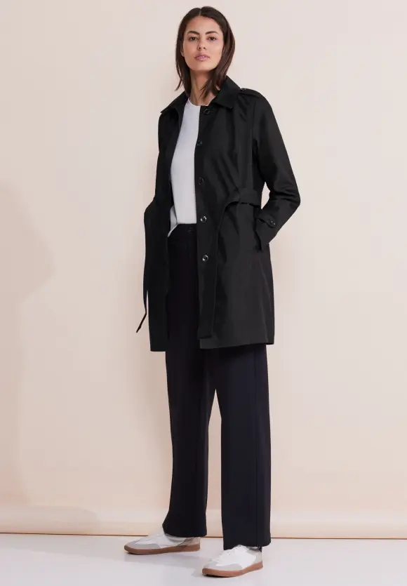Klassischer Trenchcoat - Black