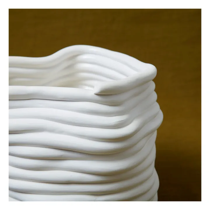 Cole & Cinder Vase Silk | Blanc