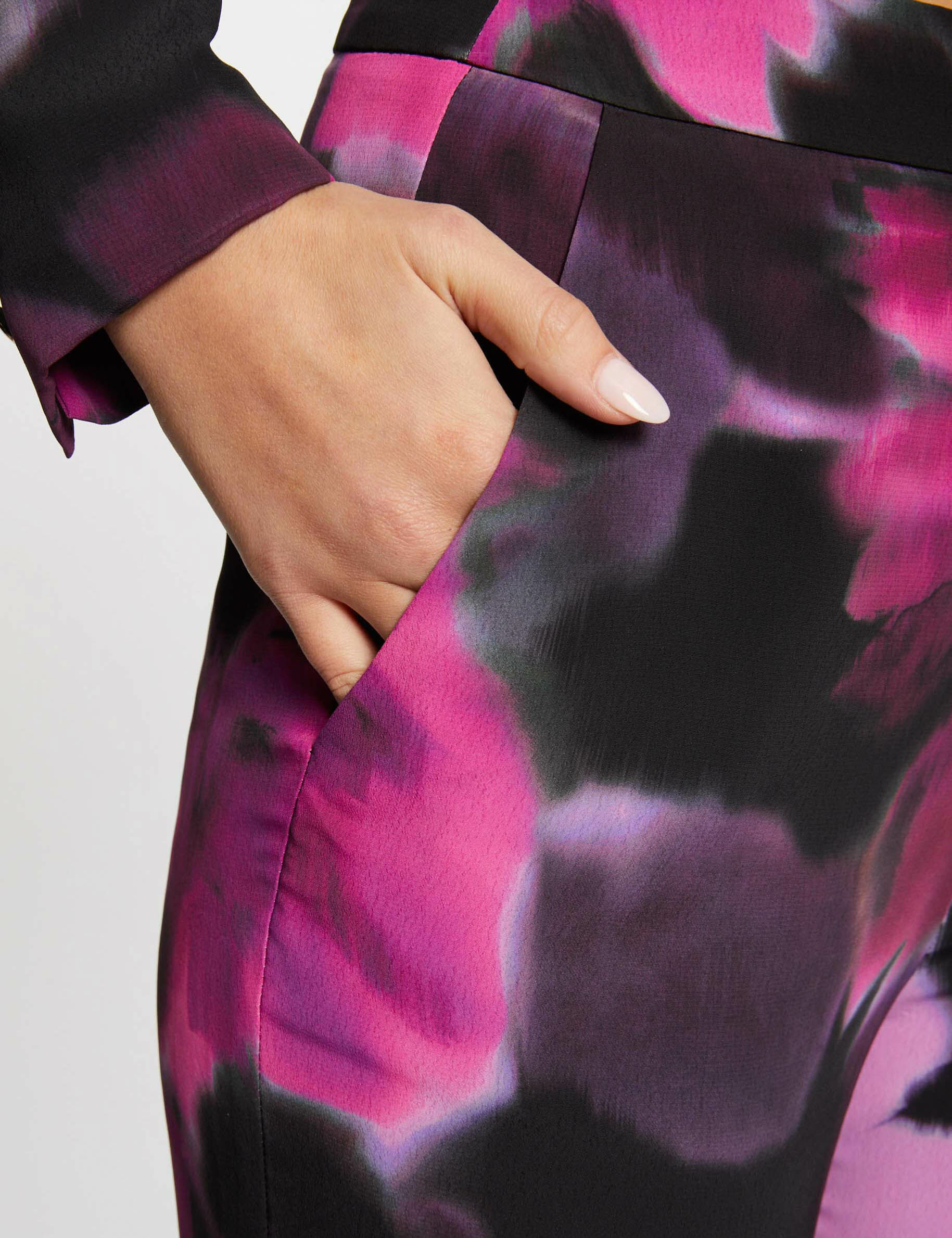 Pantalon large fluide imprimé floral multico femme - multico