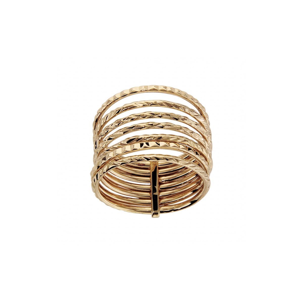 Bague semainier ciselée - Plaqué or