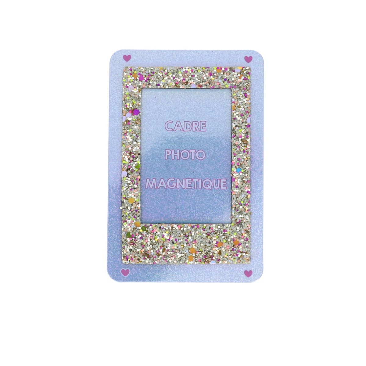 Magnet cadre doré pailleté Mercredi et Patati