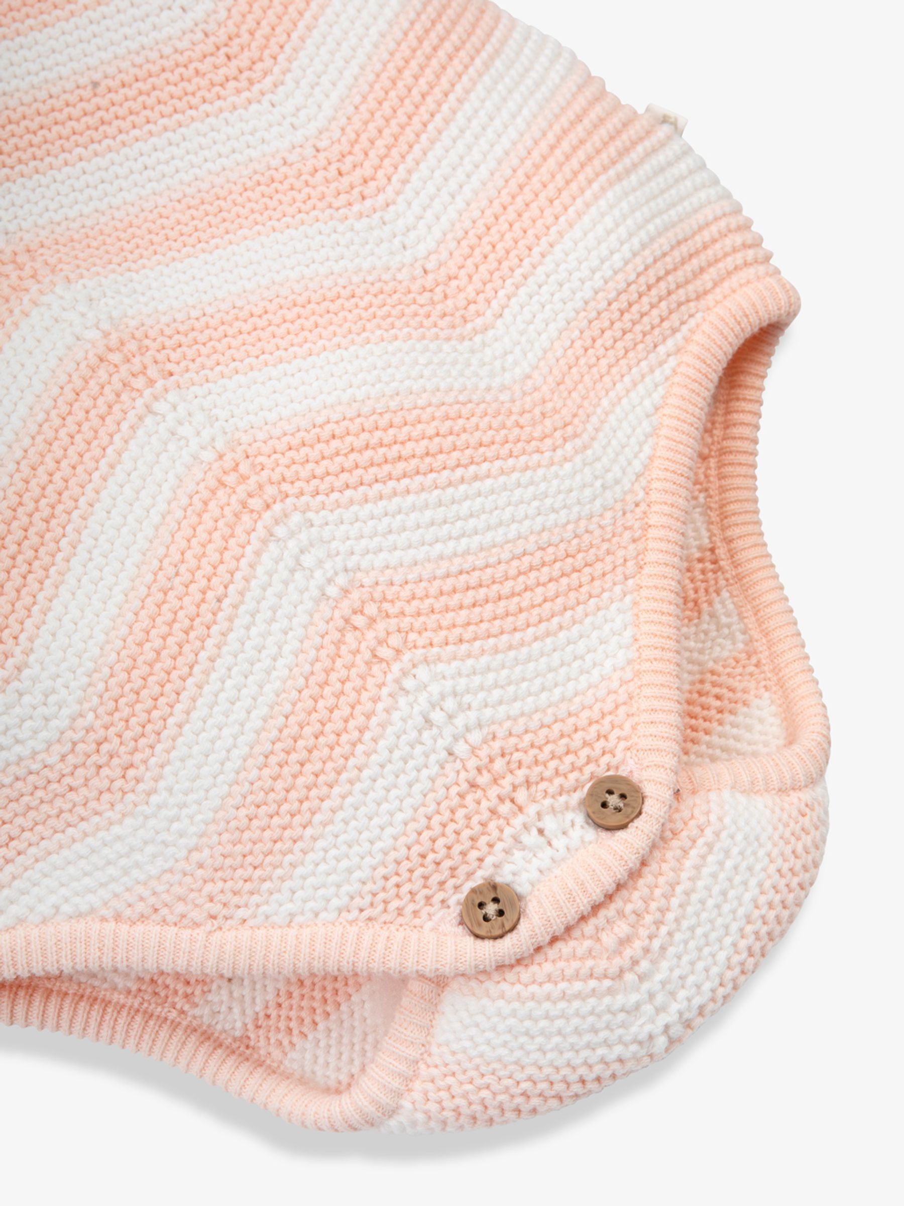Roze - The Little Tailor Baby Chevron Design Knitted 100% Cotton Romper