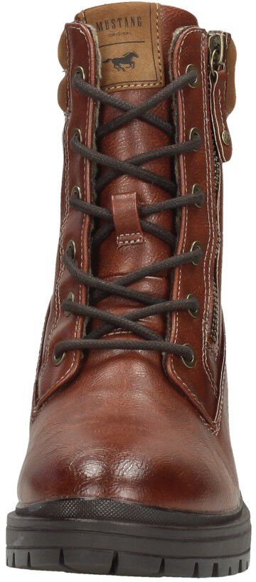 Mustang Veterschoenen Hak cognac