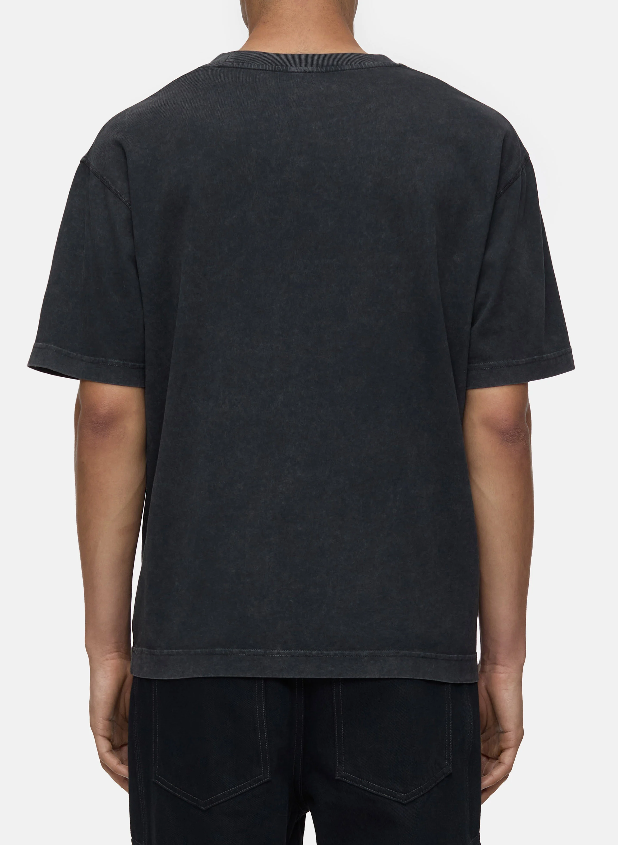 Tee-shirt col rond en coton | Noir
