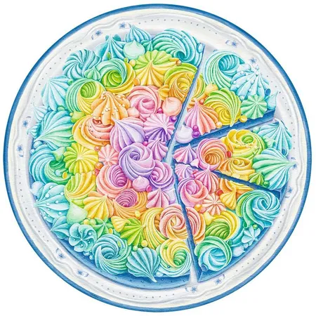 Ravensburger Puzzle - Circle of Colors Rainbow Cake, 500 Teile