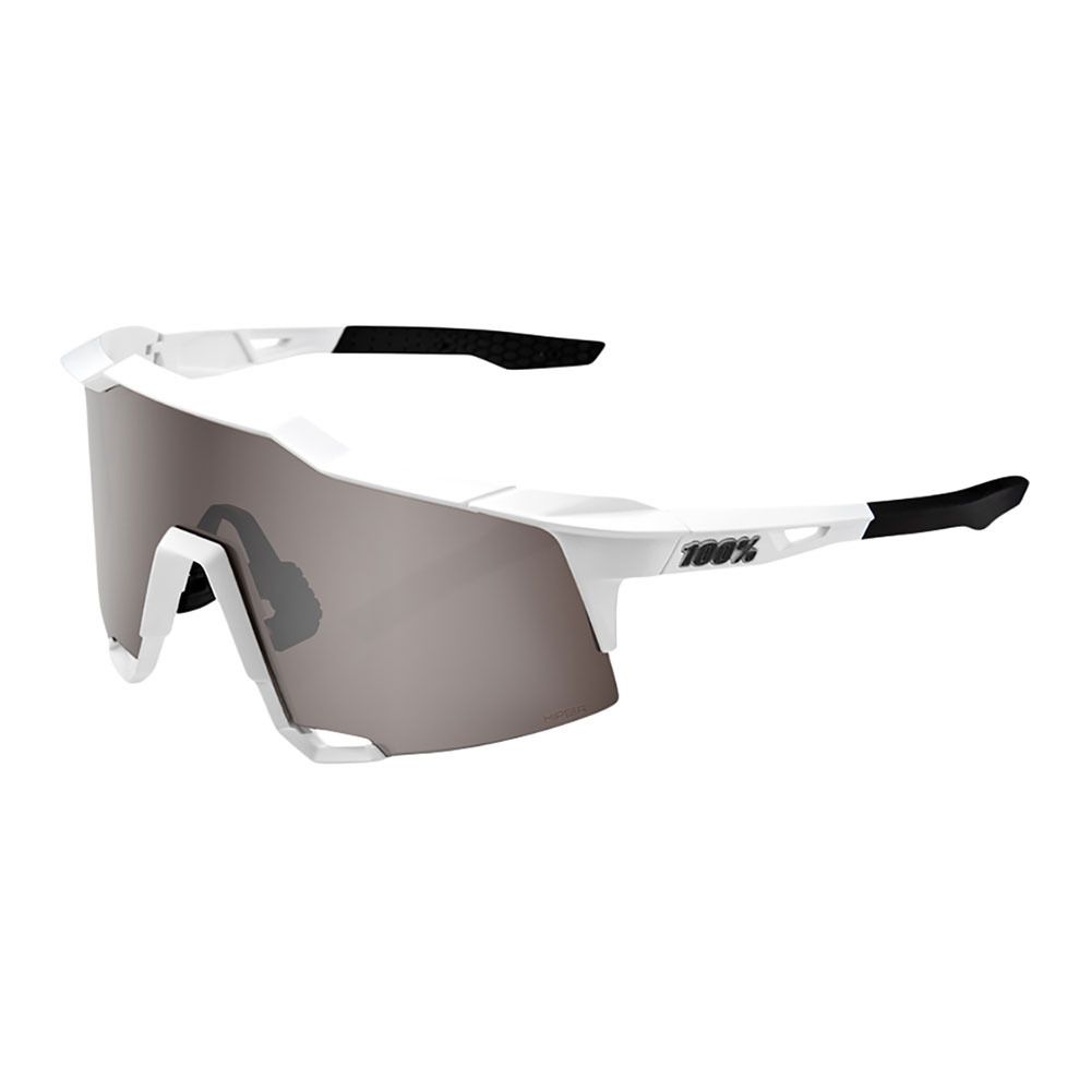 100 percent SPEEDCRAFT - Lunettes de soleil matte white/hiper silver mirror