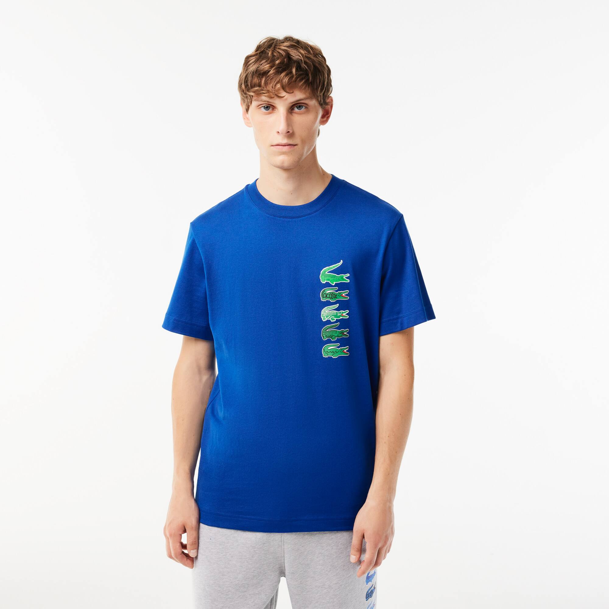 T-Shirt mit kultigem Croc T-Shirts - Blau - Lacoste - Herren