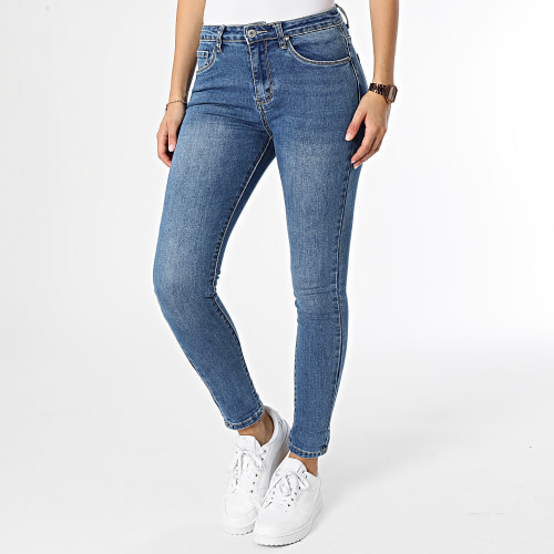 Jean Slim Femme Bleu Denim