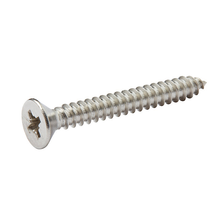 Vis autoperceuses fraisées en acier inoxydable A2, 4,8x38 mm - 25 pièces