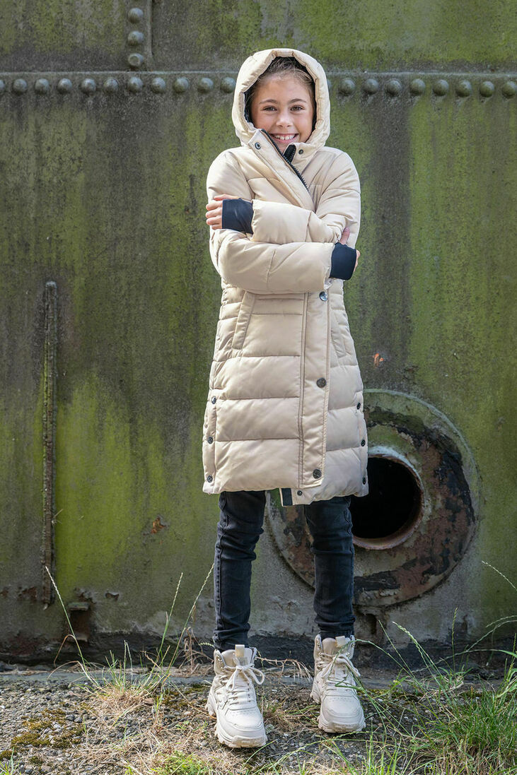 LIKE FLO kit like flo gewatteerde jas flo girls maxi hooded jacket
