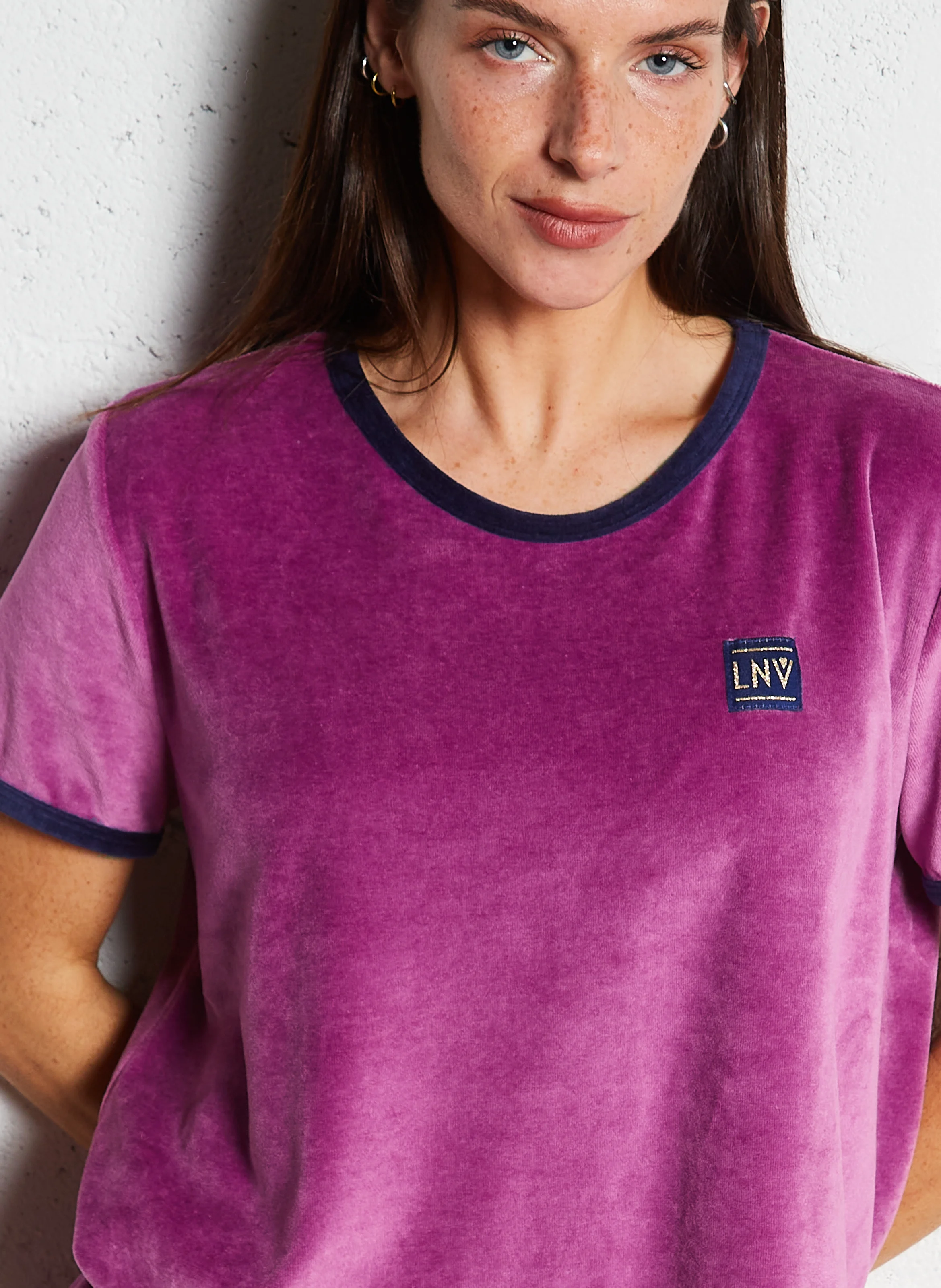 LENS - Tee-shirt en velours | Violet