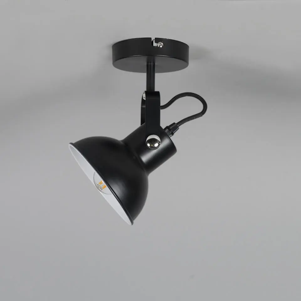 Qazqa wandlampen guida zwart e14