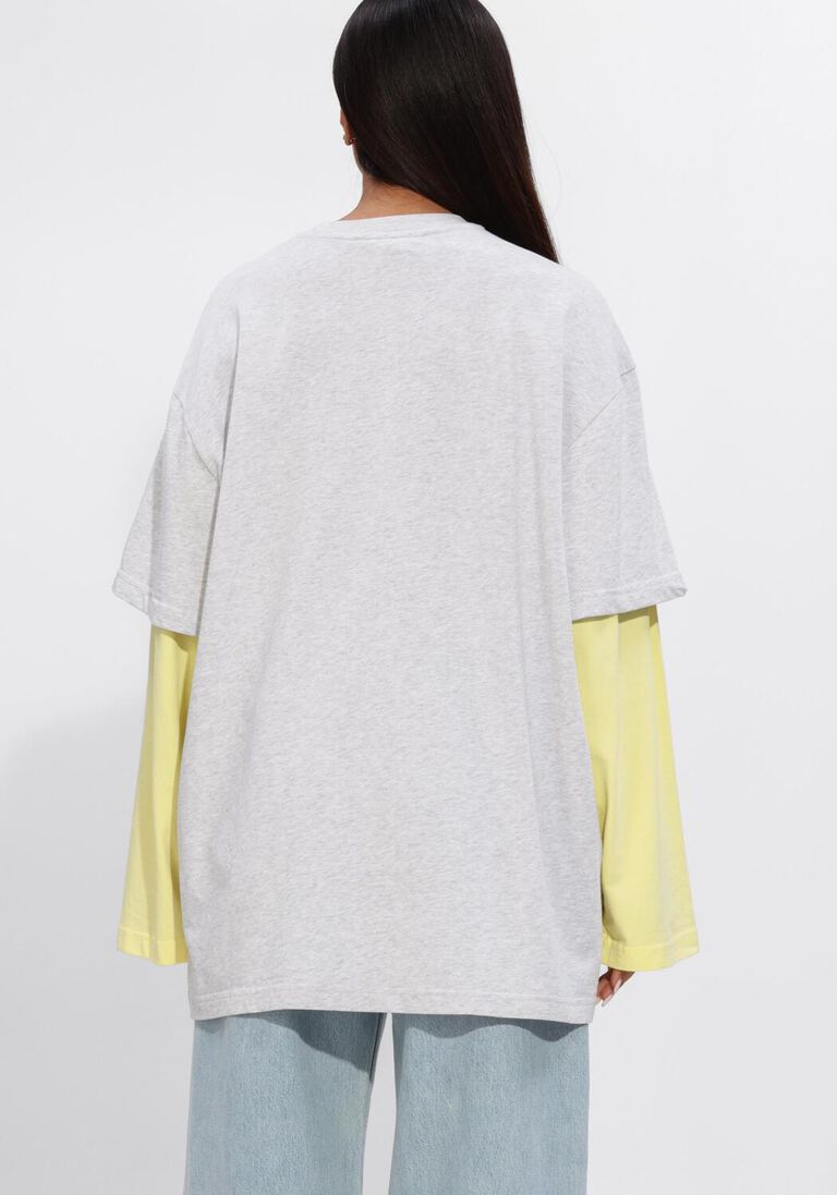 grijze stieglitz tops & t-shirts skate tee double sleeves