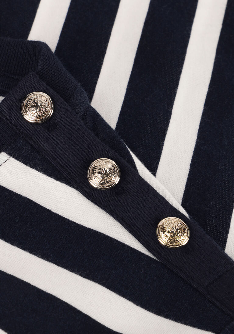 TOMMY HILFIGER blauw/wit gestreepte tommy hilfiger t-shirt reg gold button c-nk ss