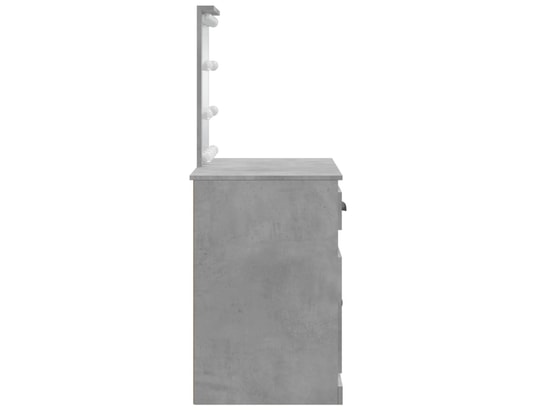VIDAXL - Coiffeuse avec lumières led gris béton 90x42x132,5 cm