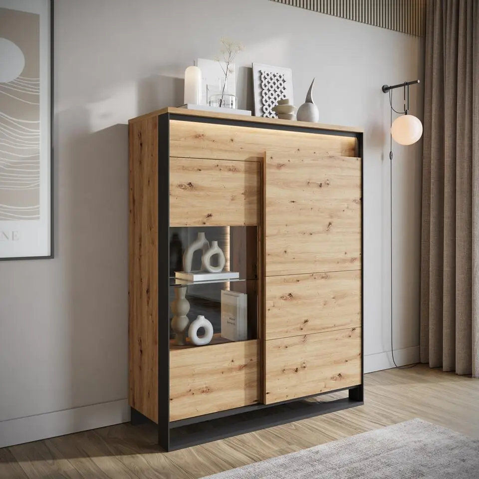 Meubella - Dressoir Quincy - Eiken - 110 cm