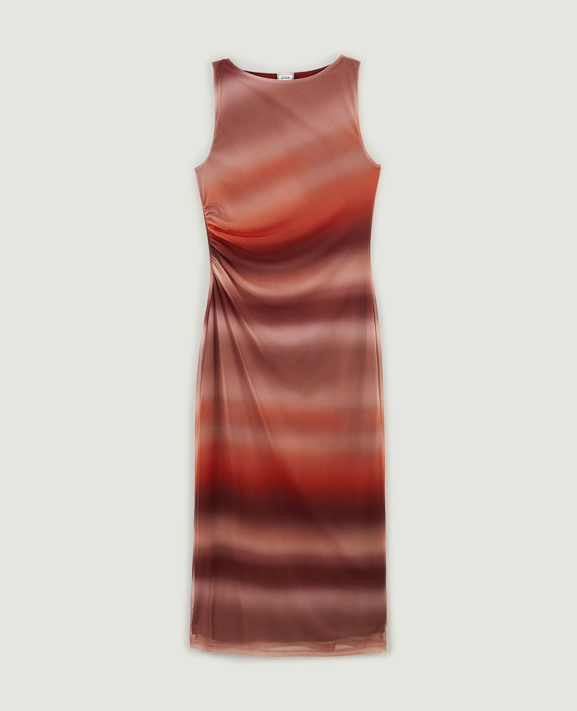 Robe longue en micro-mesh - Rose clair