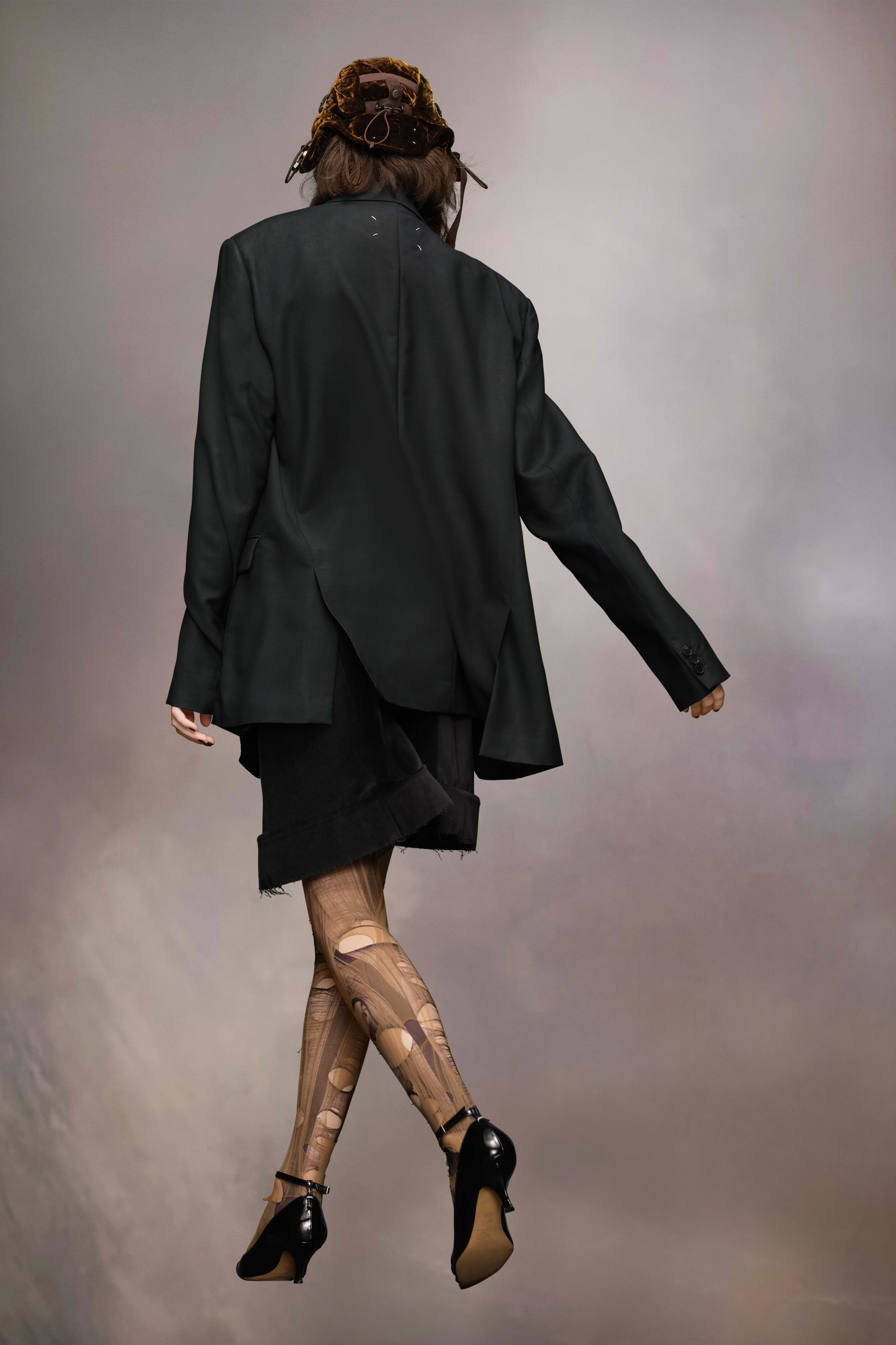 Blazer en laine mohair Bleu
