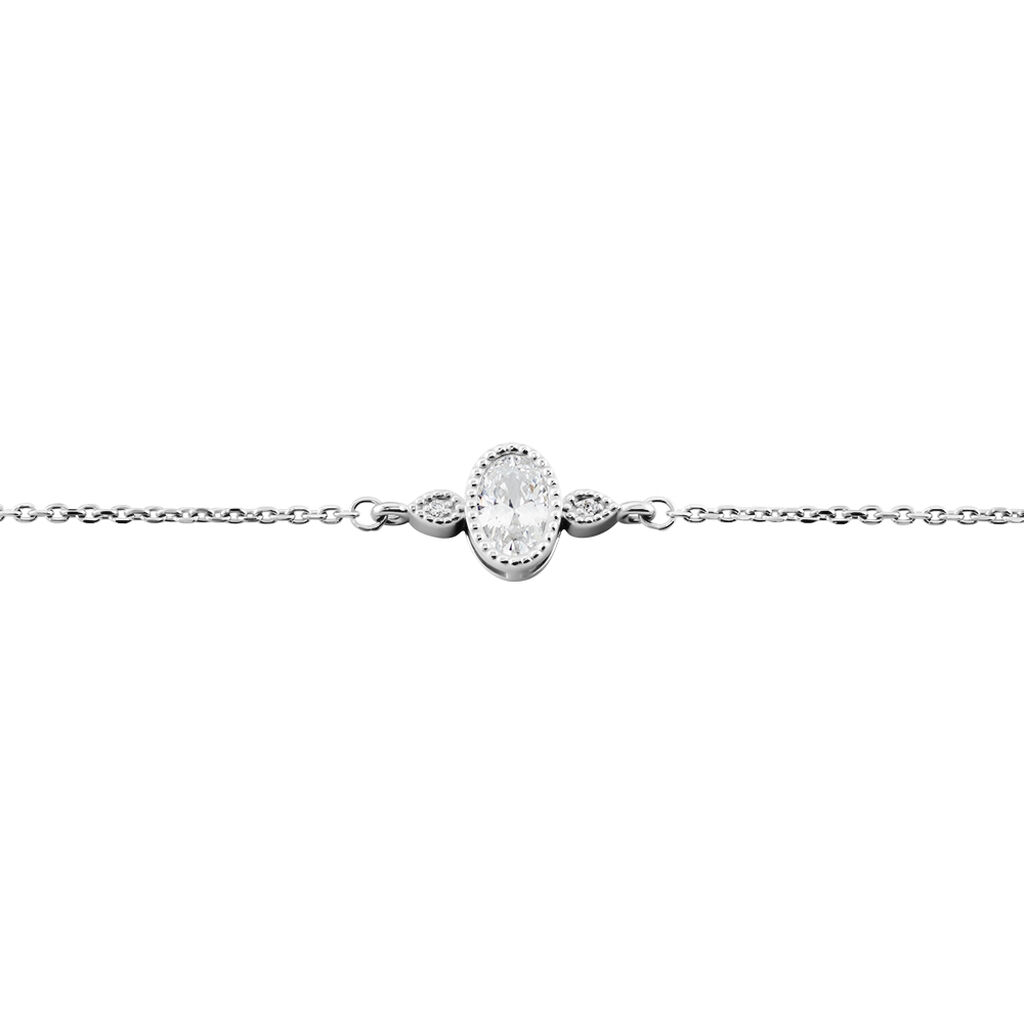 Bracelet Argent Blanc Afonso Oxyde De Zirconium