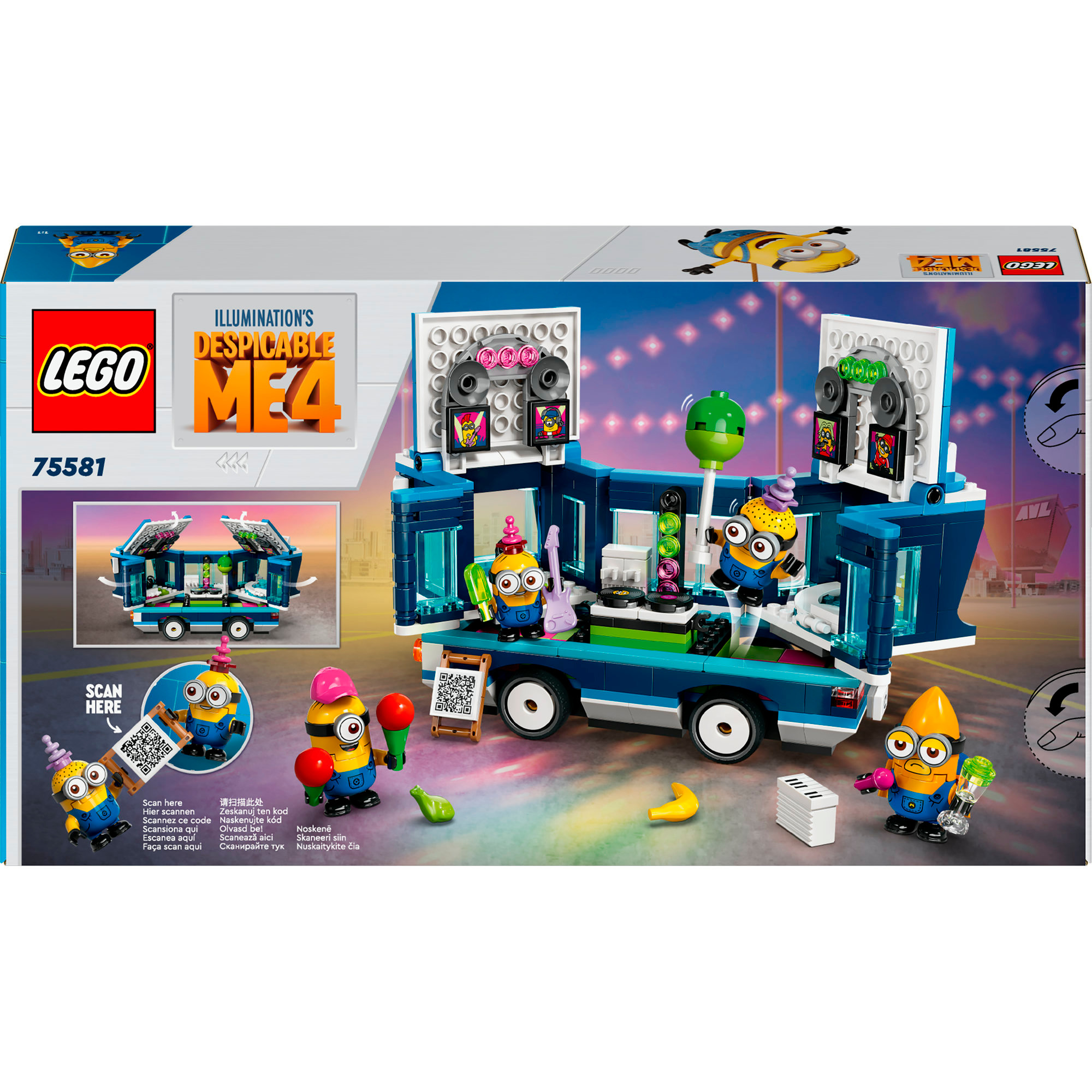 LEGO Konstruktionsspielzeug Minions und der Party Bus